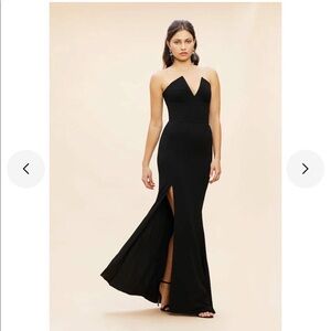 Black Dress the Population Fernanda Gown